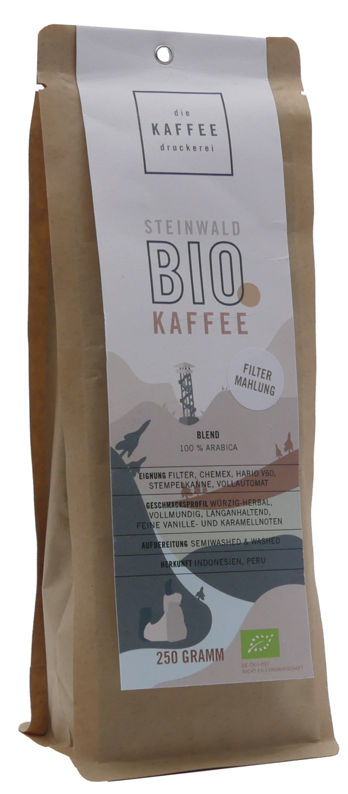 Bio-Steinwald-Kaffee gemahlen 250g DE-ÖKO-006
